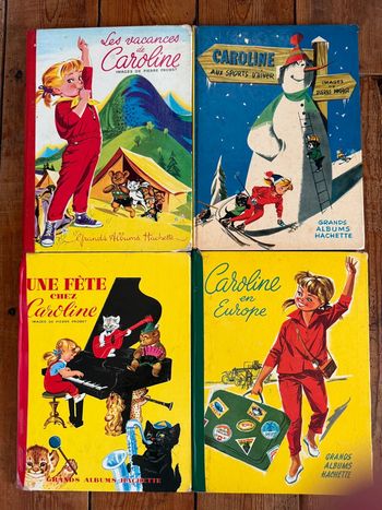 Livres Caroline anciens état satisfaisant - 4 bd albums Hachette vintage édition