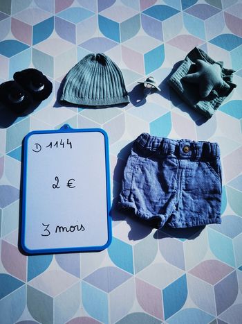 D1144 - short garçon 3 mois