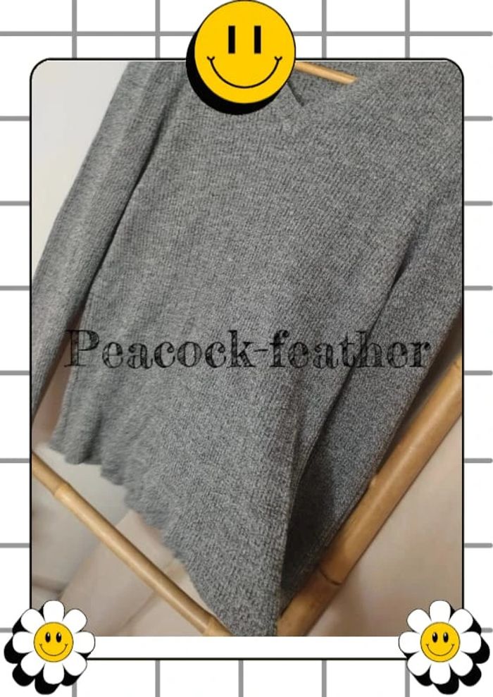Pull fin côtelé gris pure&simple 40 - photo numéro 2