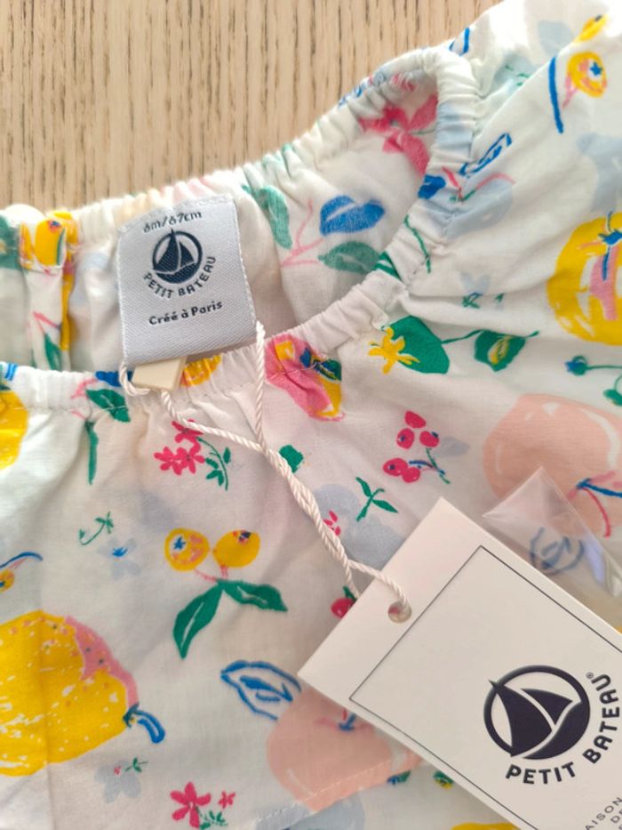 Barboteuse Petit bateau / neuf / taille 6 mois / imprimé fruité multicolores - photo numéro 6