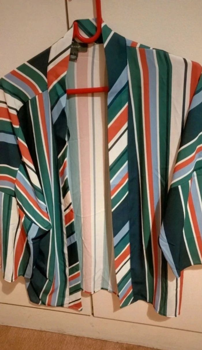 Chemise à rayures colorée taille S