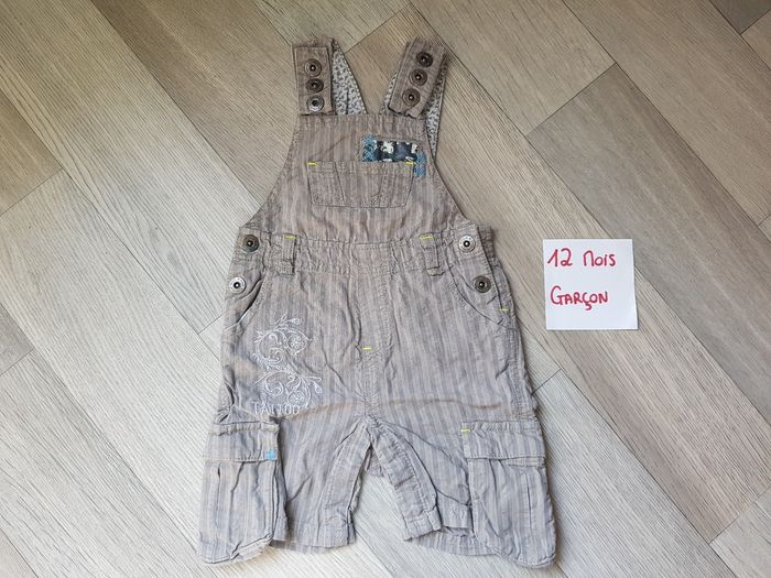 Salopette-Short 12 mois Garçon