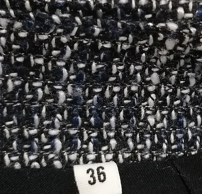 Mini-jupe effet tweed bleu marine blanc argenté Taille S Nafnaf - photo numéro 9