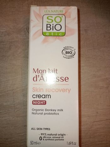 Crème masque recuperatrice so bio Etic au lait d'ânesse 50ml neuve