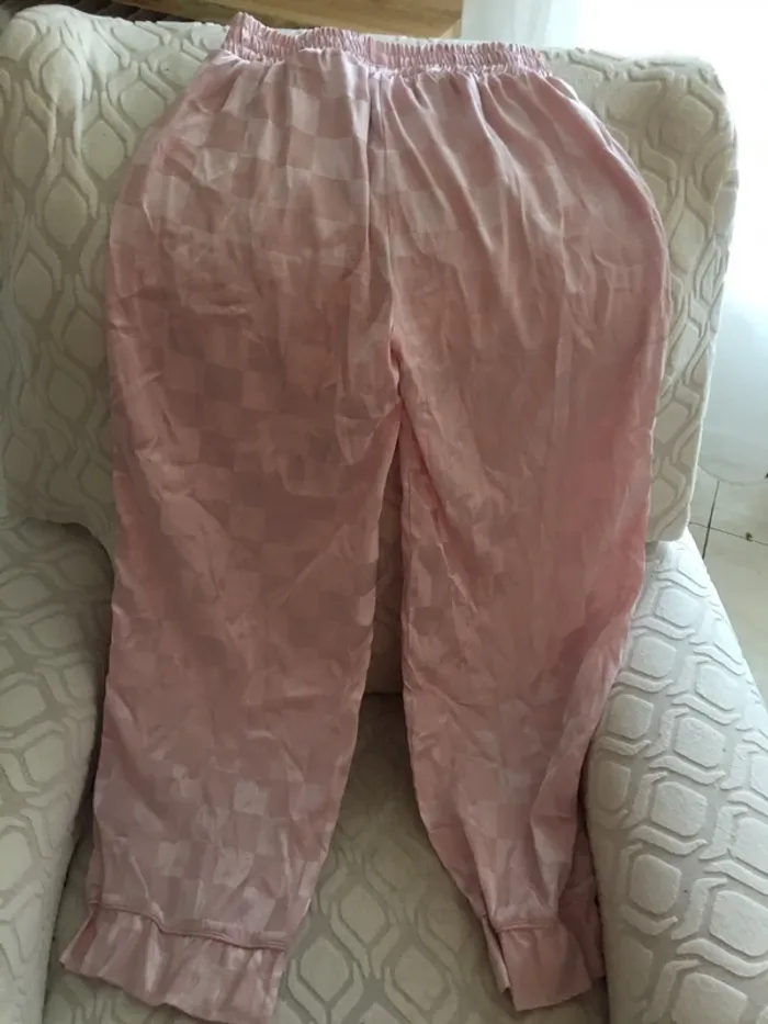 Pantalon de pyjama rose satin - photo numéro 2