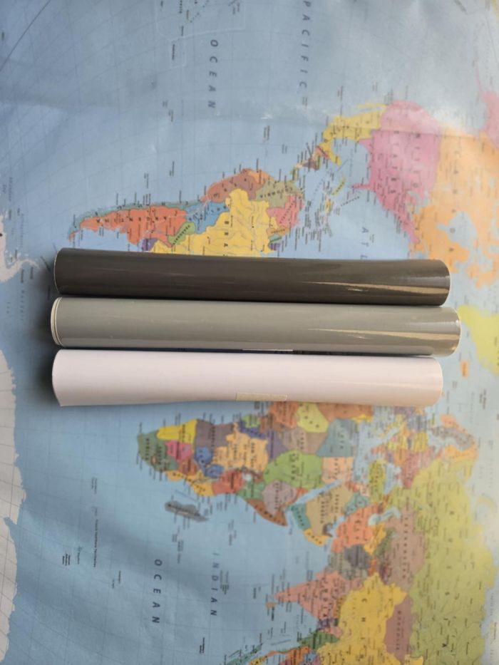 vinyles permanent Gris foncé, Gris clair et blanc pour cricut (3 x 1 m)