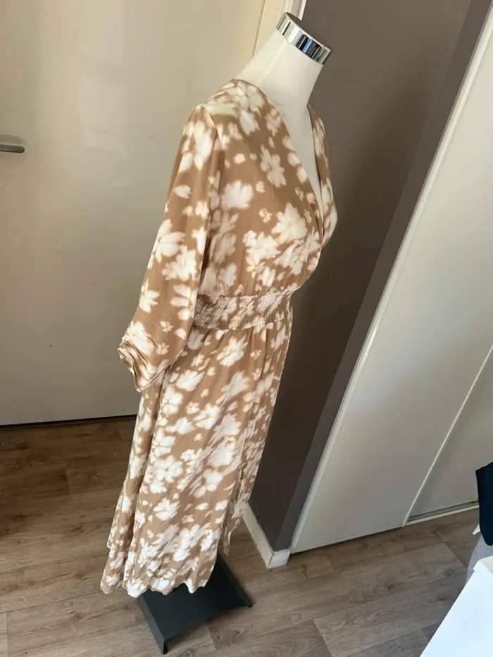Goa robe, femme, imprimer florale beige et crème, taille 3/40 - photo numéro 7