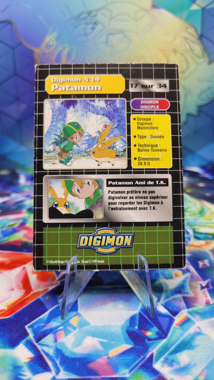 Carte Digimon Patamon 17/34 (FOIL) Édition Série TV 1999 - photo numéro 2