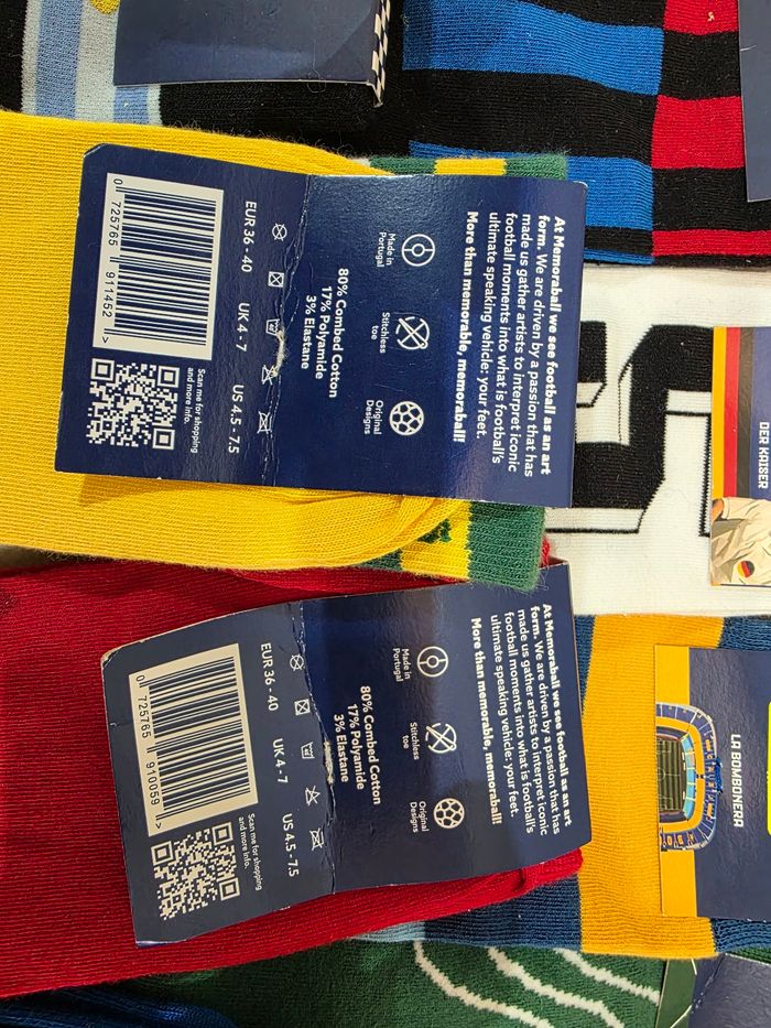 Lot de 10 paires de chaussettes aux couleurs de clubs de football – Taille 36-40 – Neuf - photo numéro 2