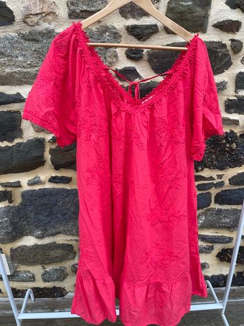 Robe d’été rouge fushia - Neuve - Farfalla 