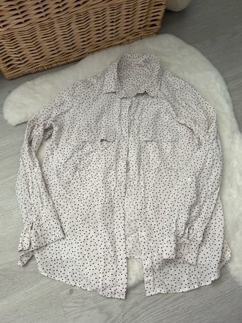 Chemise à longues manches à pois