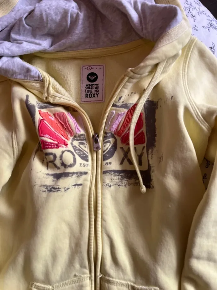 Veste sweat jaune roxy - photo numéro 3