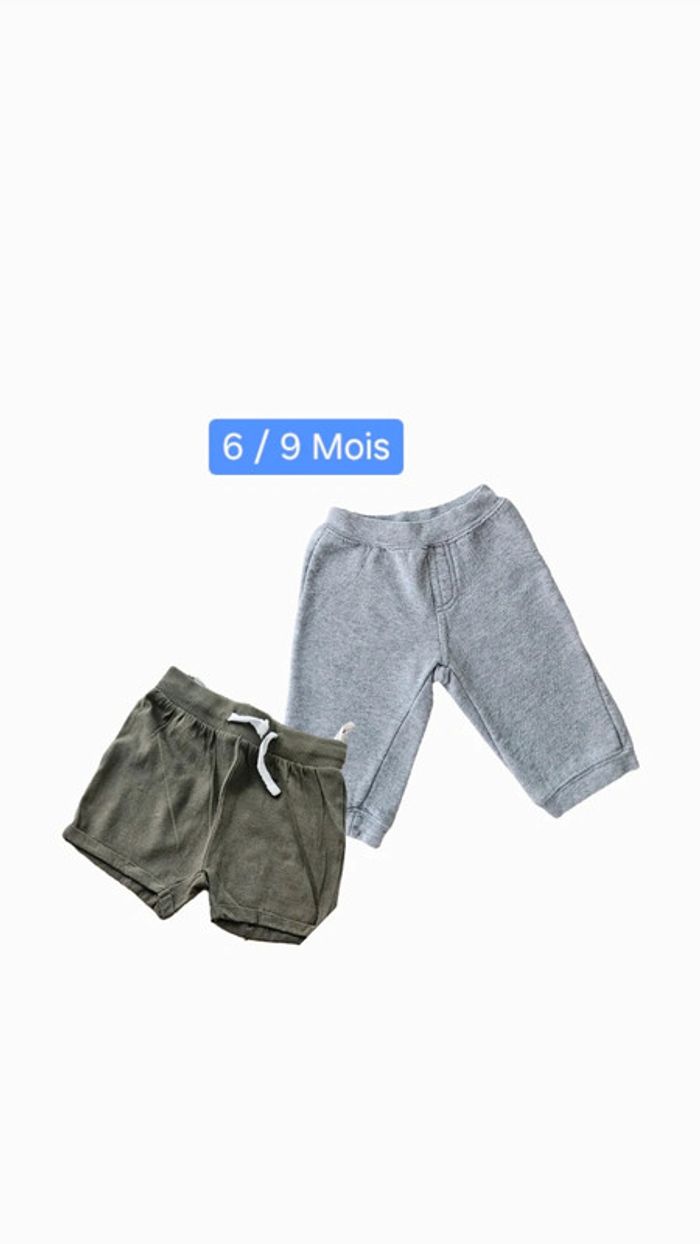 Lot de 2 shorts/pantalons 9 mois