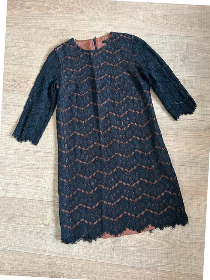 Robe noire et marron en dentelle 123 taille 36 jamais portée - photo numéro 11
