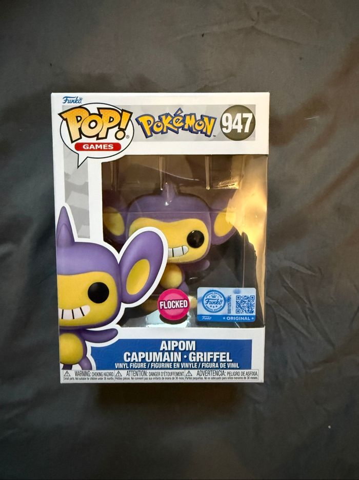 Funko Pop Aipom (Capumain) – Pokémon – n°947 – Flocked Exclusive