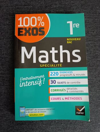 Livre scolaire type Annales Bac - 1ère Maths Spécialité 