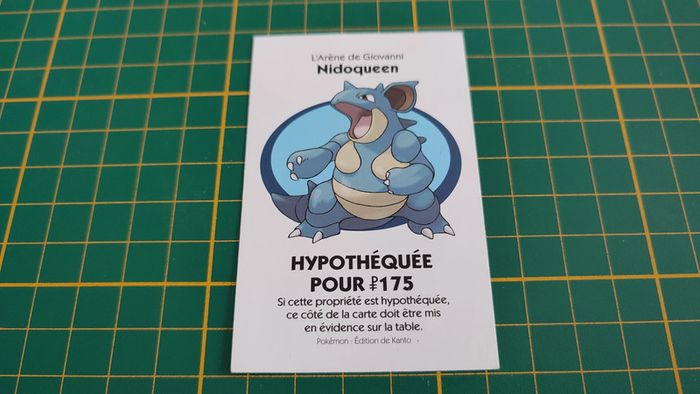 Titre de propriété Nidoqueen pièce détachée jeu de société Monopoly Pokémon édition de Kanto #C43 - photo numéro 2