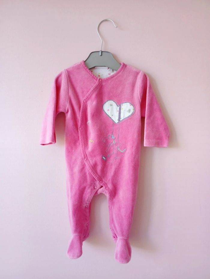 pyjama velours ouverture sur le devant