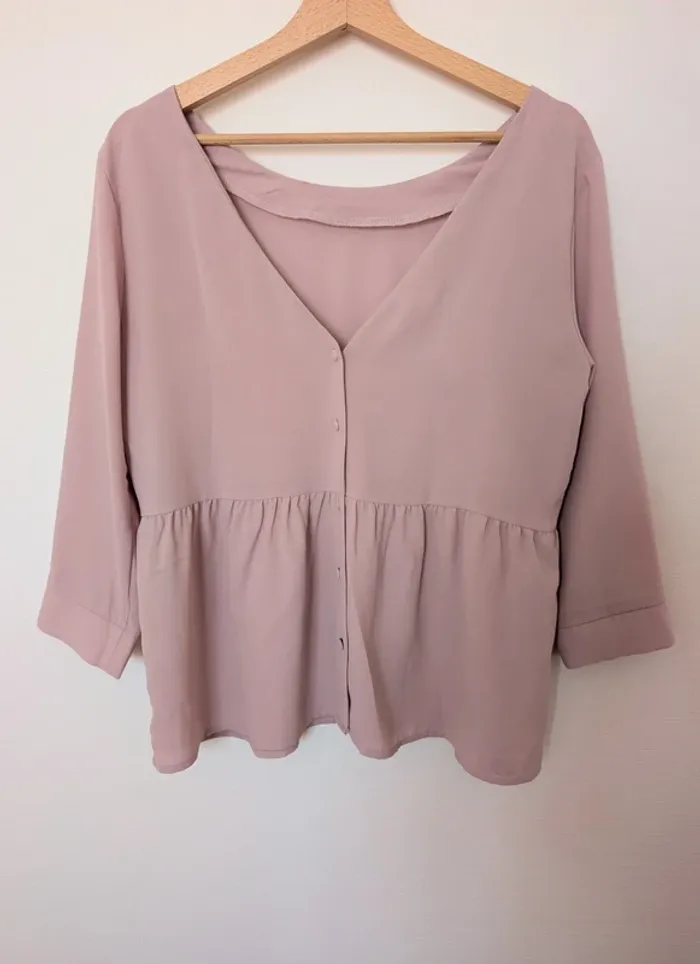 Blouse légère rose poudré - photo numéro 2