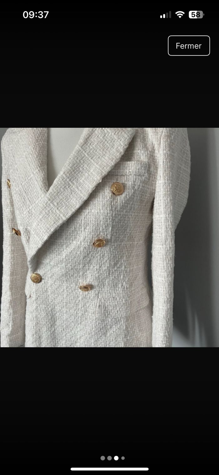 Veste cintrée blanche XS - photo numéro 3