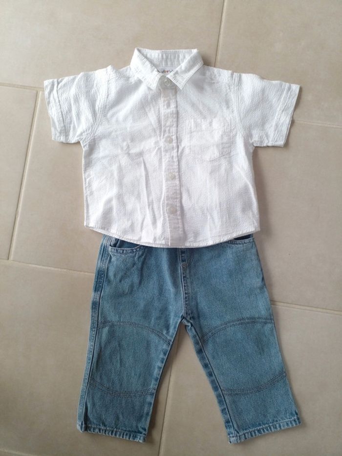 Pantalon en jean et chemisette