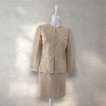Ensemble tailleur beige jupe et veste 123 taille 36/38