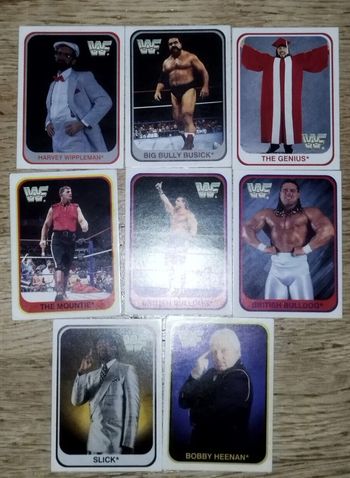 Lot carte 1991 Merlin WWF Italian Wrestling Trading Card British Bulldog Heenan