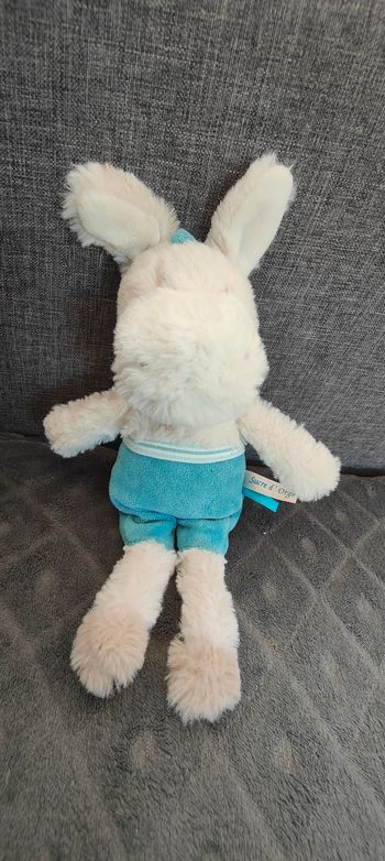 Âne sucre d'orge blanc et turquoise