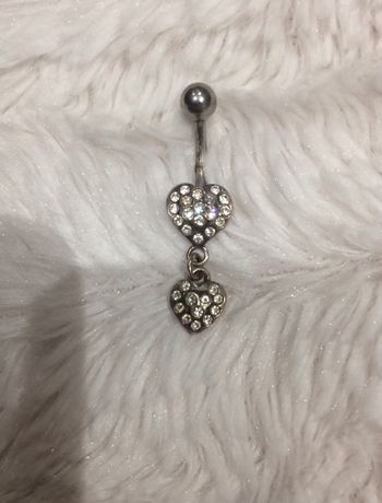 Piercing cœur strass