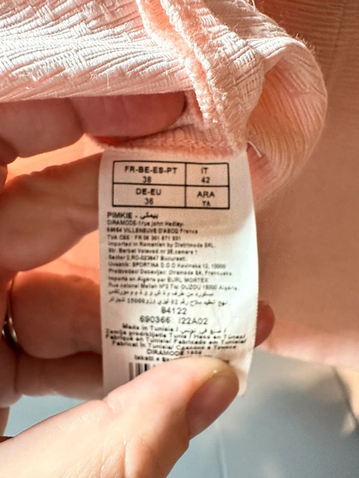 Jupe patineuse couleur saumon, taille 38, pimkie, neuve - photo numéro 5