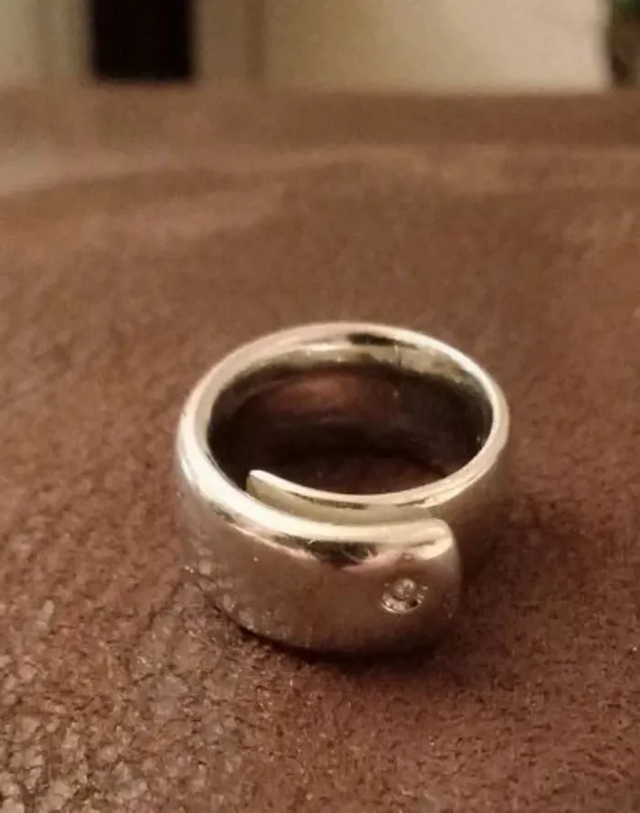 Bague en acier inoxydable éclat de diamant - photo numéro 2