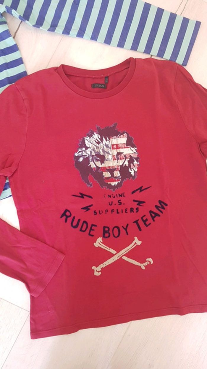 Lot de 2 teeshirts garçon 12ans ikks - photo numéro 2