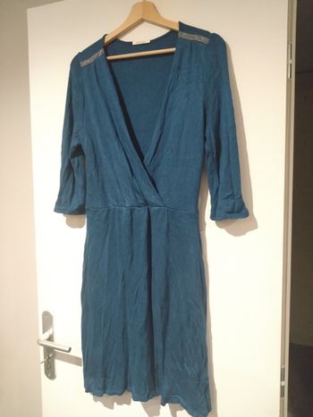 Robe cache coeur bleu canard  L