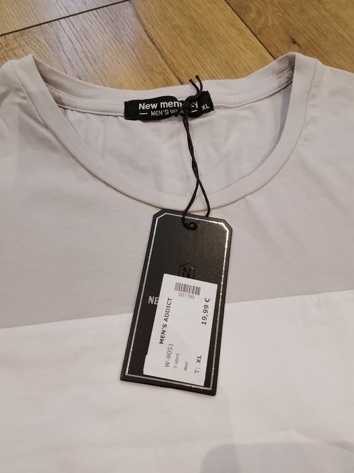 T-shirt manches courtes gris pour homme L New Mentality - photo numéro 4