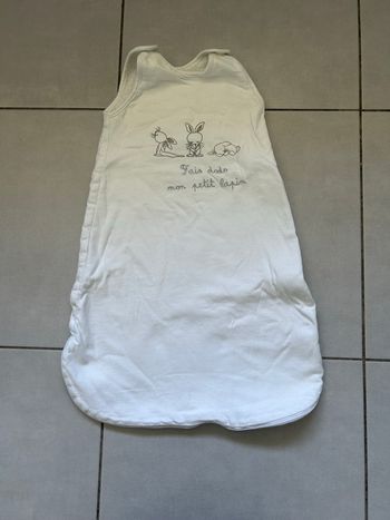 Turbulette gigoteuse 0/6 mois Kiabi blanche