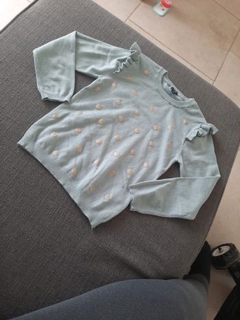 Pull fin à petit cœur