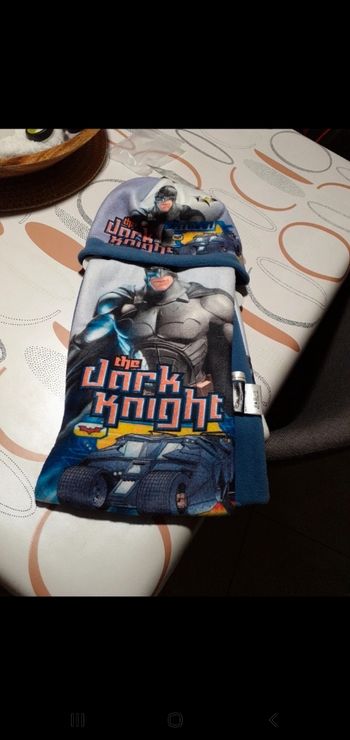 Ensemble bonnet et écharpe garçon batman t unique