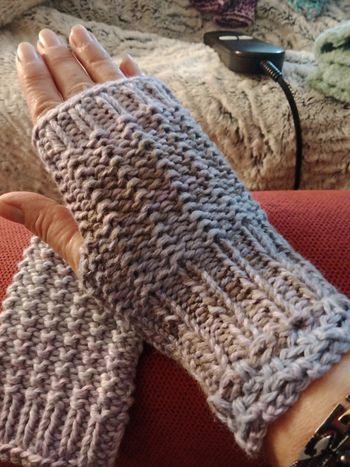 Mitaines multicolores mauve