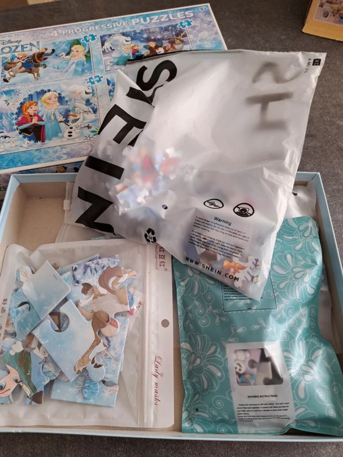 4 Puzzles reine des neige 20/60/100/180 pieces - photo numéro 7