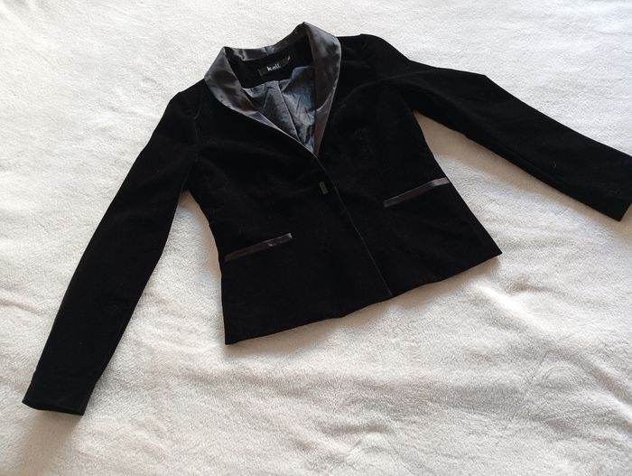 Veste/ Blazer en velours noir. K-zell 38 - photo numéro 4
