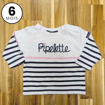 Pull rayé - bébé fille 6 mois - Week-end à la mer