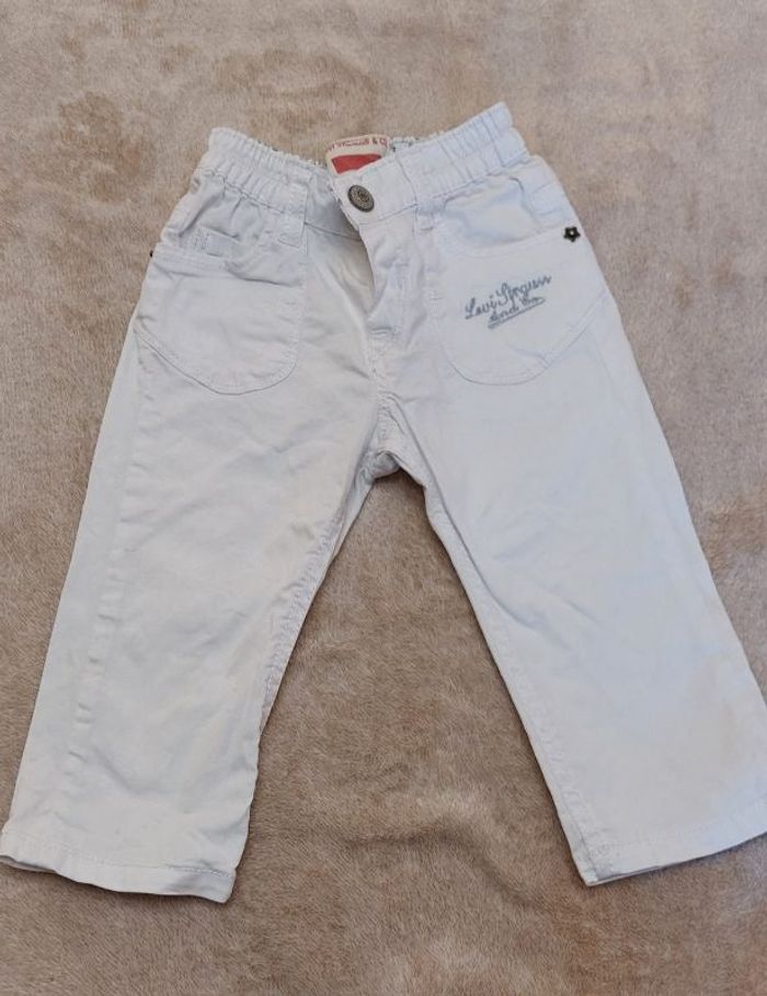 Pantalon été blanc bébé fille 12 mois