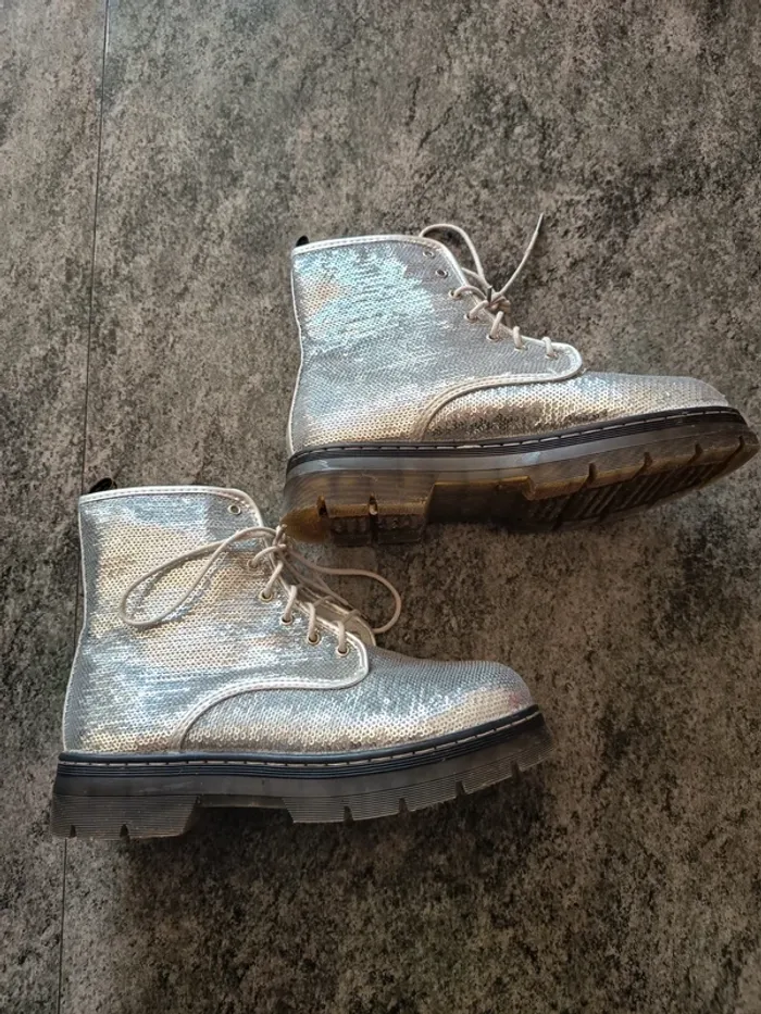 Bottines argenté pointure 38 belle women - photo numéro 2