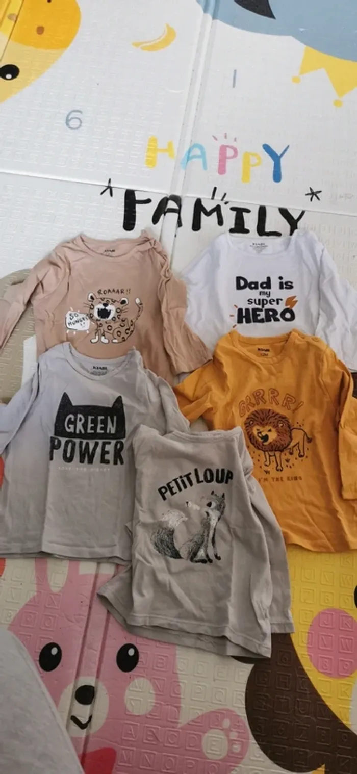 Lot 5 tee shirt manches longues