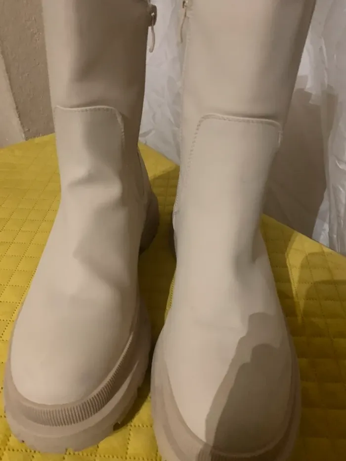 Bottines Merey Scott taille 41 crème très bon état - photo numéro 2