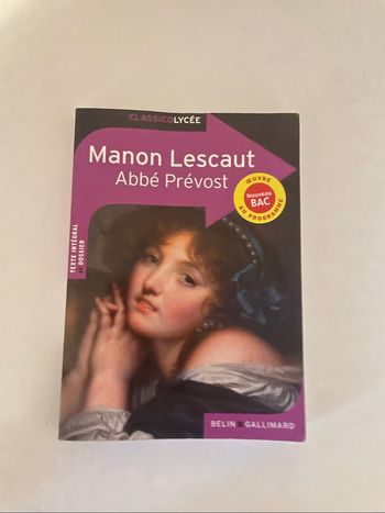 Livre Manon Lescaut