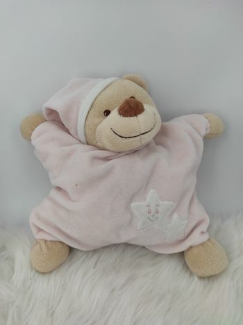 Doudou Ours Rose Beige Bout Chou Monoprixdou
