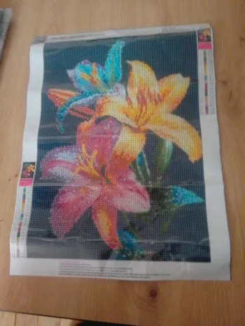 Diamond painting fleures