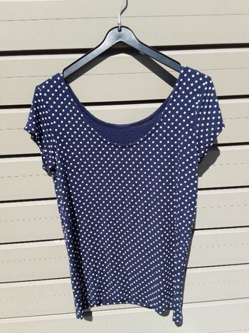 T-shirt marine poids blancs