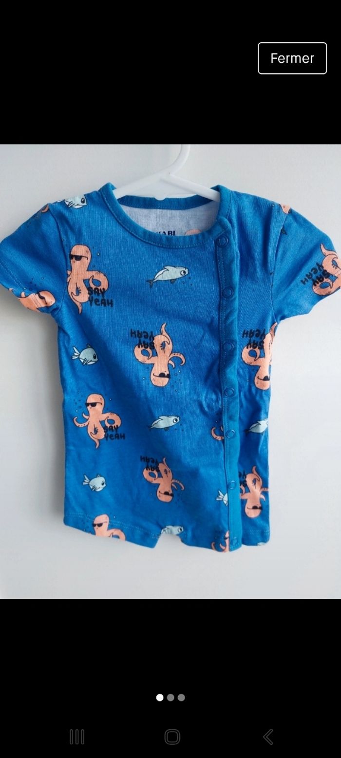 Combishort kiabi taille 3 mois